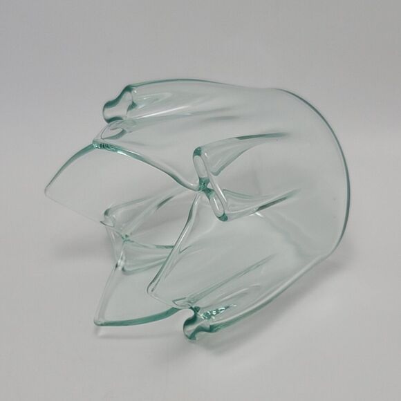 Plexiglass Handkerchief Vase Lucite Acrylic Mid Century Modern Glass Ruffled - Picture 6 of 11